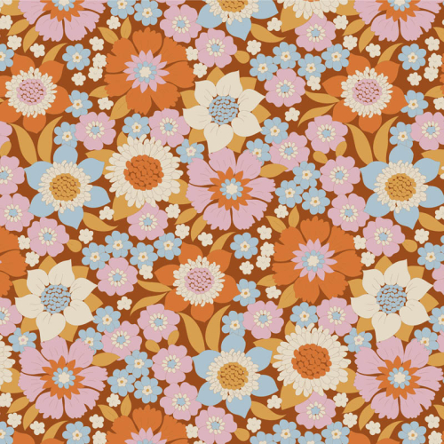 Tilda Patchwork Stoff Baumwolle - Wallflower - Lauren Caramel